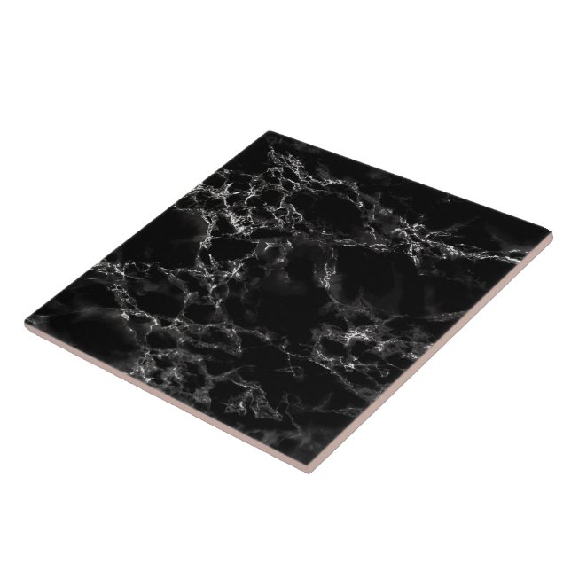 Faux Black Marble Stone Ceramic Tile Kakelplatta (Sidan)