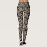 Faux Black Snöre Fishnet Leggings<br><div class="desc">Anpassningsbar Färger - Leggings with Faux Black Snöre Fishnet Romantic Ro Modern Flowers and Löv Gift - eller Välj/lägg till din favoritbakgrund färg. Du kan också lägga till texten / namn. Ändra storlek och flytta eller ta bort / lägg till inslag - bild / text med anpassning till verktyg. Utformning...</div>