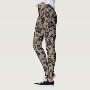 Faux Black Snöre Leggings