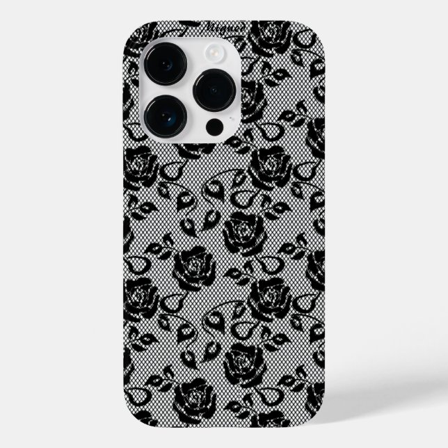 Faux Black Snöre Ro Fishnet iphone case (Baksida)