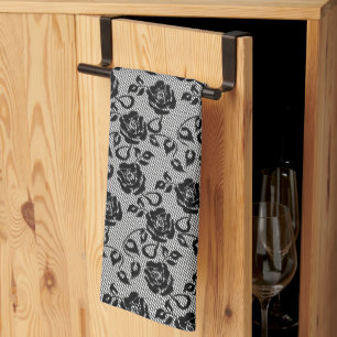 Faux Black Snöre Ro Fishnet Kitchen Towel Kökshandduk