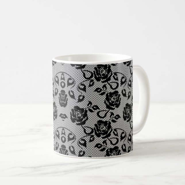Faux Black Snöre Ro fiskekaffe Mugg (Framsida höger)