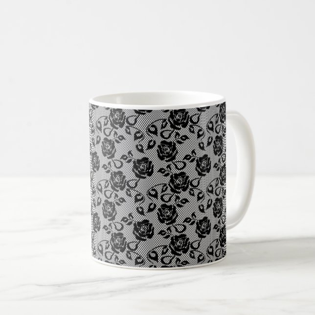 Faux Black Snöre Ro fiskekaffe Mugg (Framsida höger)