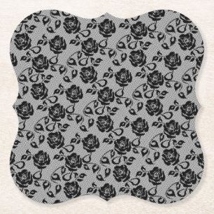 Faux Black Snöre Ro fisknät Papper Underlägg