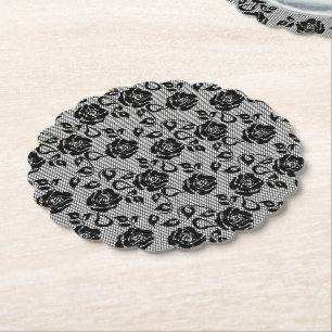 Faux Black Snöre Ro fisknät Papper Underlägg