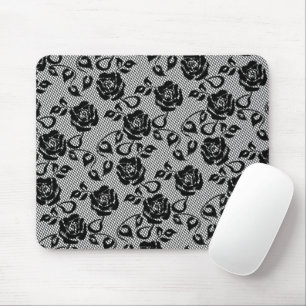 Faux Black Snöre Ro fisknätsdyna Musmatta