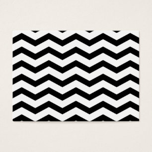 Faux Black White Foil Chevron Zig Zag Mönster Visitkort