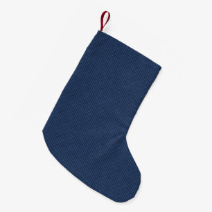 Faux Blue Denim Fabric-julklapp Liten Julstrumpa