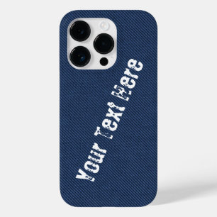 Faux Blue Denim iphone case med Anpassningsbar Tex