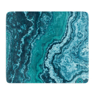 Faux Blue Grönt Marble