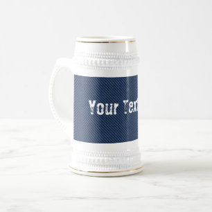 Faux Blue Jeans Denim Anpassningsbar Text Beer Ste Sejdel