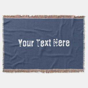 Faux Blue Jeans Denim Anpassningsbar Text Thrid Bl Filt