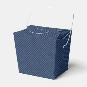 Faux Blue Jeans Denim Fabric Favor eller Gift Boxe Presentaskar