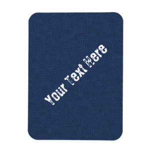 Faux Blue Jeans Fabric Anpassningsbar Text Magnet