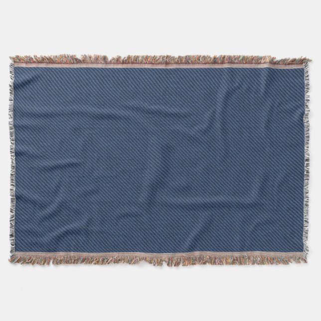 Faux Blue Jeans Fabric Throw Blanket Filt (Framsidan)