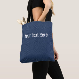 Faux Blue Jeans Fabric Tote Bag med Anpassningsbar Tygkasse