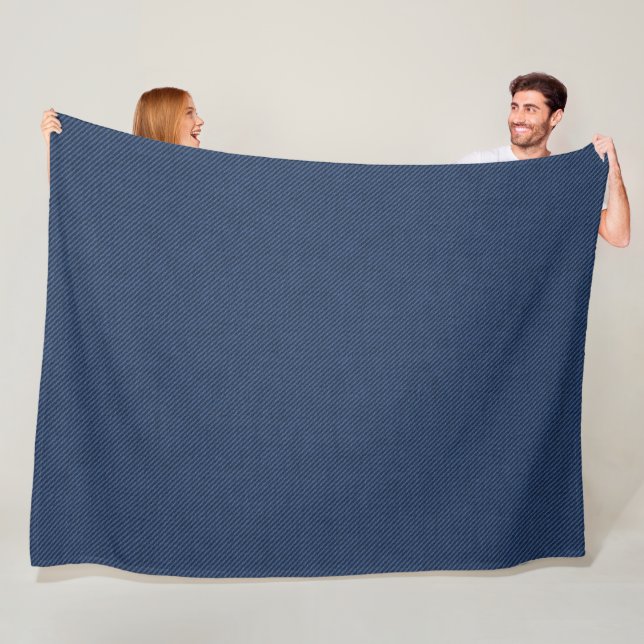 Faux Blue Jeans Fleece Blanket (På plats)