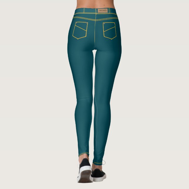 Faux Blue Jeans Leggings (Baksida)