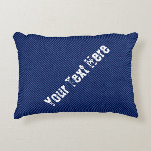 Faux Blue Jeans Pillow - Anpassningsbar text ditt  Prydnadskudde
