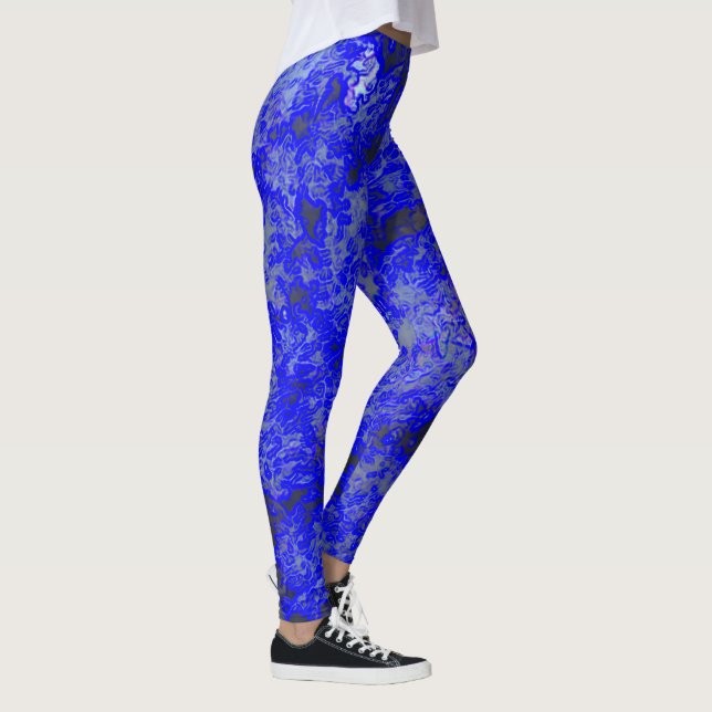Faux Blue Marbling Leggings (Höger)