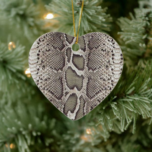 Faux Boa Constritor Snakeskin Julgransprydnad Keramik