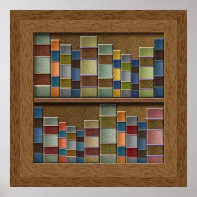 Faux Bok Spines Shelf Poster (Framsidan)