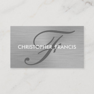 Faux borstade aluminum monogramvisitkortar visitkort