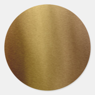 Faux Bronze Brudad Stainless Metall Runt Klistermärke