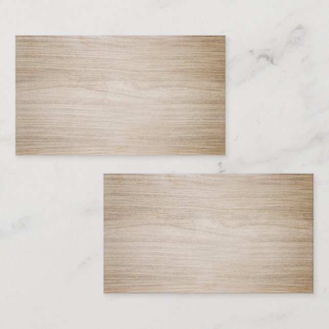 Faux Brown Wood Blank Visitkort (Fram/baksida)