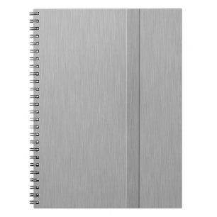 Faux Brushed Metall med Groove Anteckningsbok Med Spiral