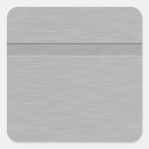 Faux Brushed Metall med Groove Fyrkantigt Klistermärke