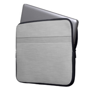 Faux Brushed Metall med Groove Laptop Sleeve