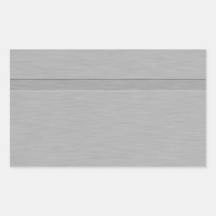 Faux Brushed Metall med Groove Rektangulärt Klistermärke