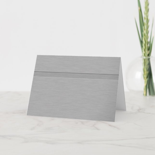 Faux Brushed Metall med Groove Tack Kort (Framsida)