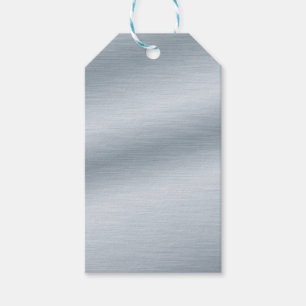 Faux Brushed Silver Background Presentetikett