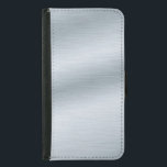 Faux Brushed Silver Background Samsung Galaxy S5 Plånboksfodral<br><div class="desc">Enkelt,  elegant borstad bakgrund för metall. Den här digitala grafiken har en realistisk skugga av borstat silver. Använda som det är eller som utgångspunkt för att skapa en egen anpassningsbar.</div>