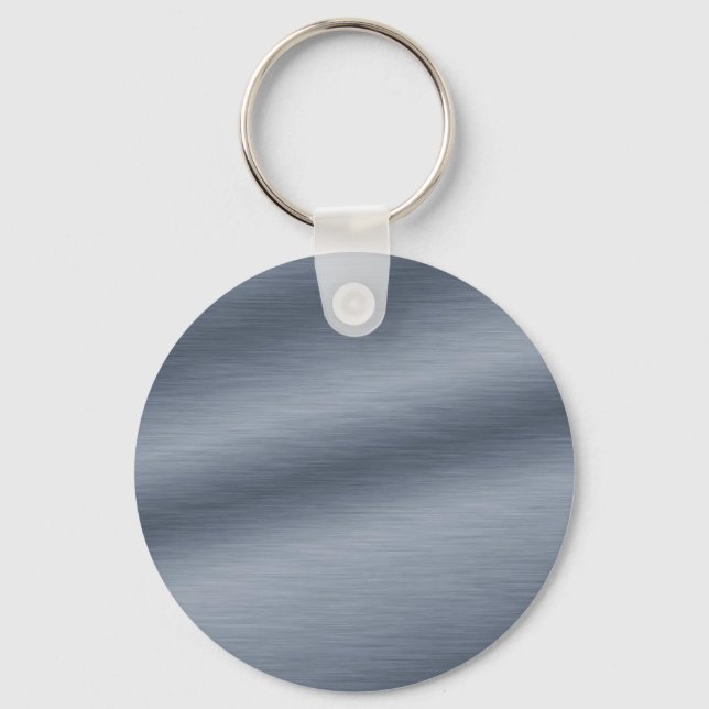 Faux Brushed Steel Background Nyckelring (Framsida)