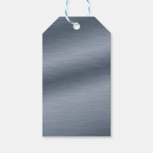 Faux Brushed Steel Elegant Background Presentetikett
