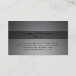 Faux Brushed Steel Two Shards Visitkort