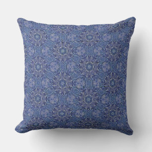 Faux Burlalp Denim Mönster Design Kudde