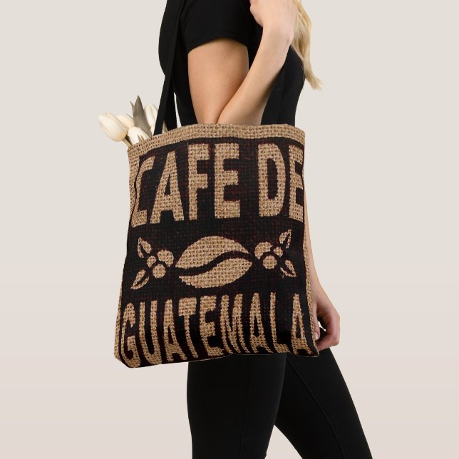 FAUX BURLAP COFFEE BAG PURS TOD TYGKASSE (Närbild)
