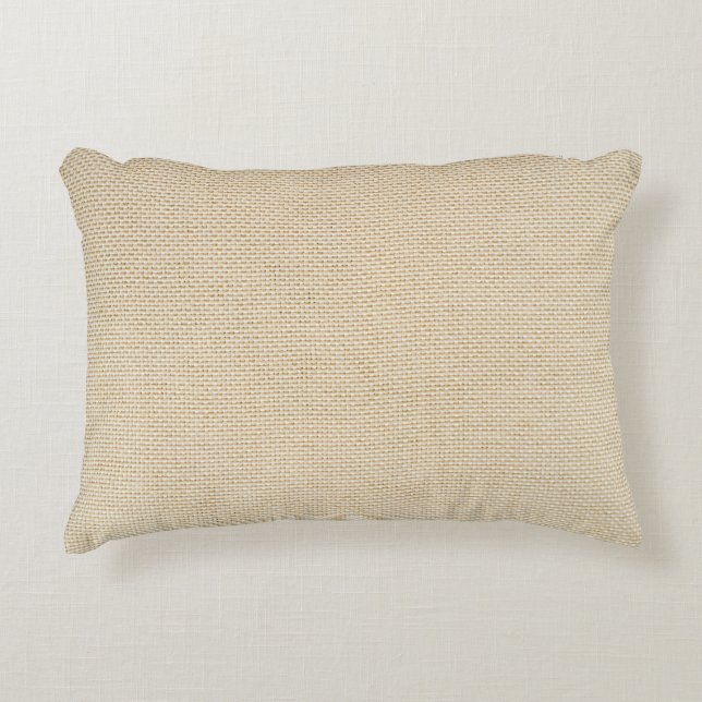 Faux burlap mönster prydnadskudde (Framsidan)