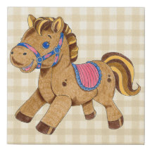 Faux Canvas Leksak Horse
