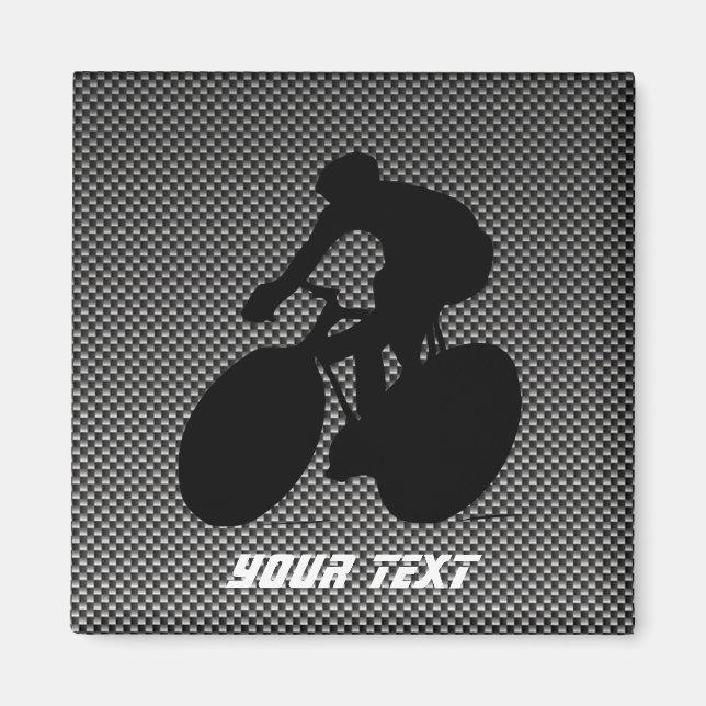 Faux Carbon Fiber Cycling Magnet (Framsidan)