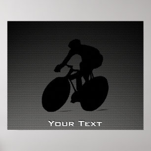 Faux Carbon Fiber Cycling Poster