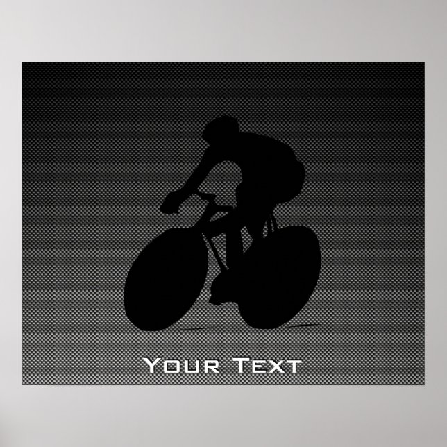 Faux Carbon Fiber Cycling Poster (Framsidan)