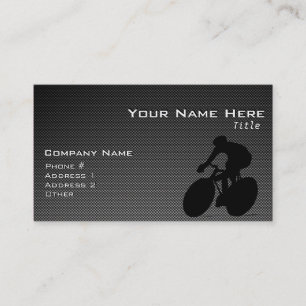 Faux Carbon Fiber Cycling Visitkort