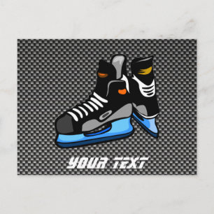 Faux Carbon Fiber Hockey Skates Vykort