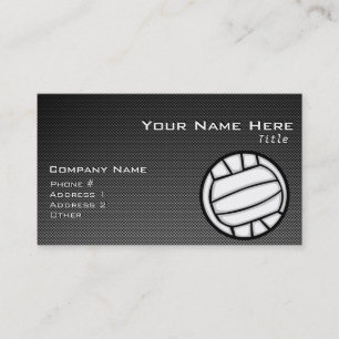 Faux Carbon Fiber Volleyball Visitkort