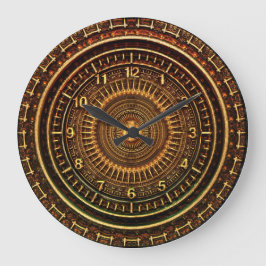 Faux carved Wood Clock Stor Klocka